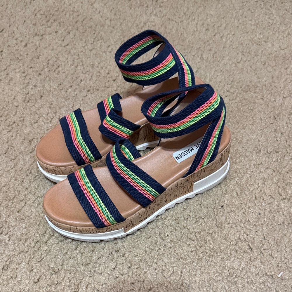 Steve Madden Multicolor Striped Sandals